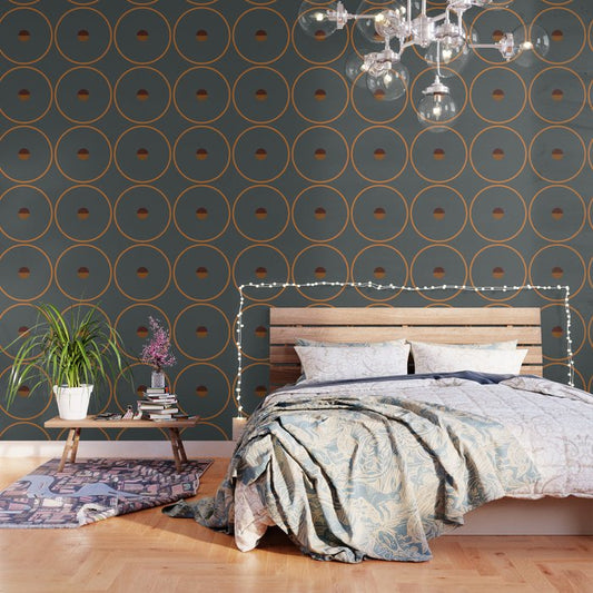 catch II anthracite and ocher Wallpaper Gallery Image 2