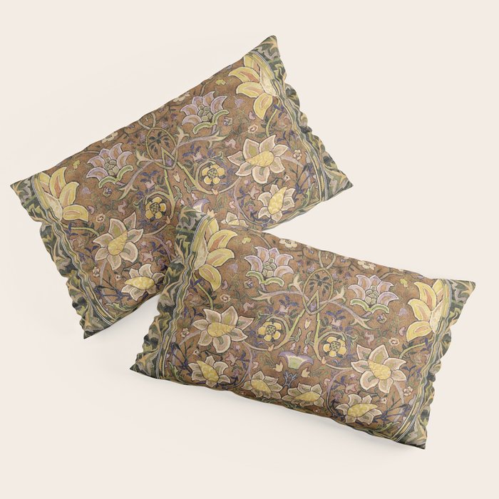 William Morris Antique Redcar Persian Floral Pillow Sham Gallery Image 4