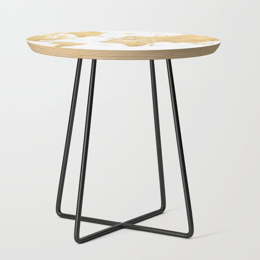 Gold world map with cities Side Table Gallery Image 2