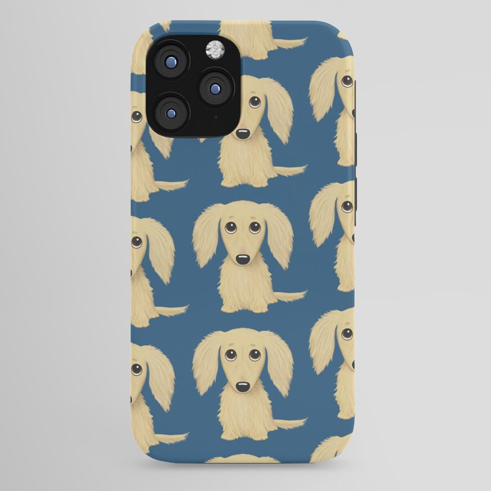 Longhaired Cream Dachshund Cartoon Dog iPhone Case Gallery Image 44