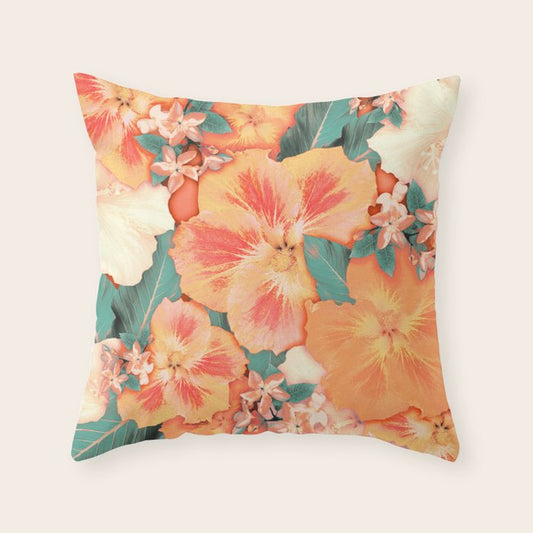 Aloha Orange Sherbet Throw Pillow Gallery Image 2