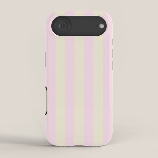 Stripes of Light Pink and Cream iPhone Case Gallery Image 2
