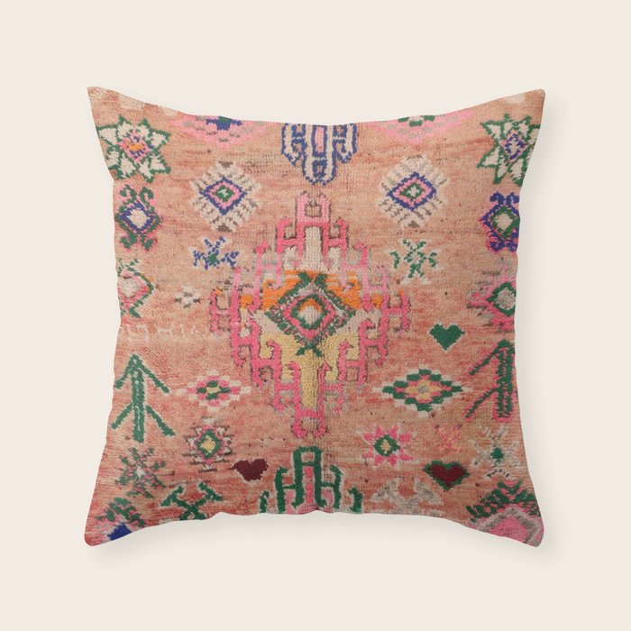 Moroccan Berber Traditional Carpet Throw Pillow Gallery Image 5