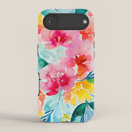 Neon Floral iPhone Case Gallery Image 2