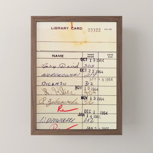 Library Card 23322 Mini Art Print Gallery Image 2