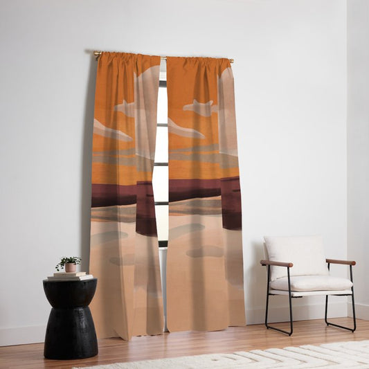 Abstract Art Landscape 70 Window Curtain Gallery Image 2