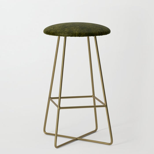 olive green velvet Stool Gallery Image 2