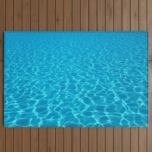 Swimming pool water sun reflection. Ripple Water. Outdoor Rug Gallery Image 2