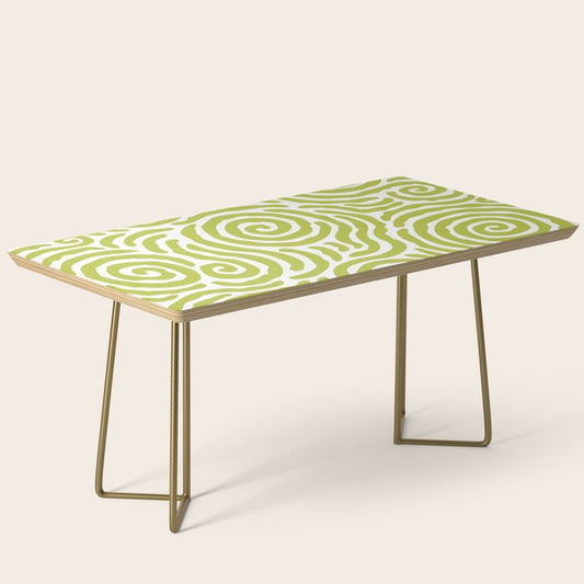 Ripple Effect Pattern Chartreuse Coffee Table Gallery Image 2