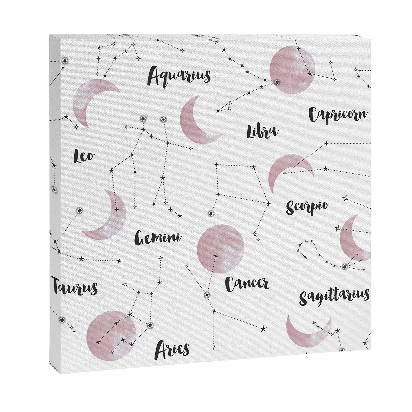 Pink Moon and Constellations Canvas Print Gallery Image 9