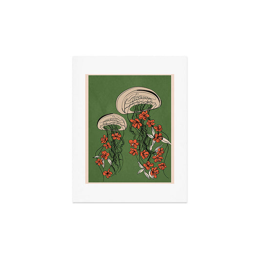 Floral Jellyfishes 2 Art Print Gallery Image 2
