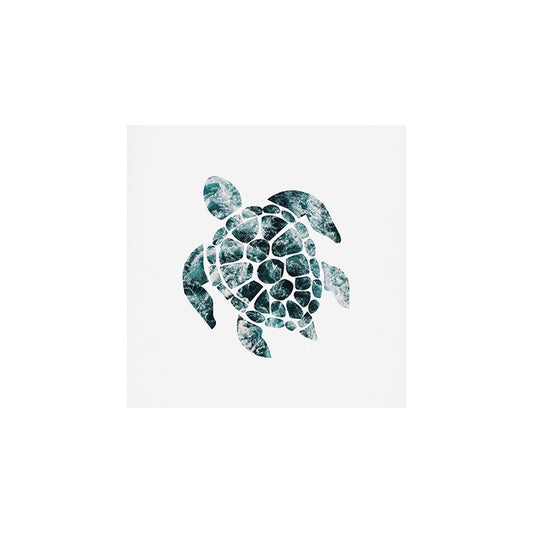 Sea Turtle - Turquoise Ocean Waves Art Print Gallery Image 2