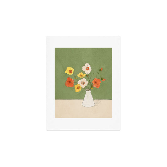 Field Wildflowers Verde Art Print Gallery Image 2