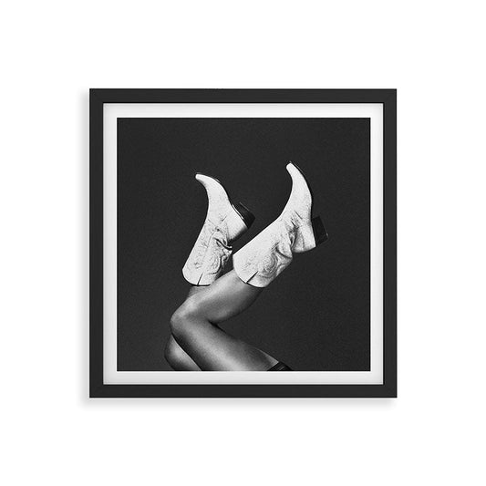 These Boots - Noir / Black & White Framed Art Print Gallery Image 2