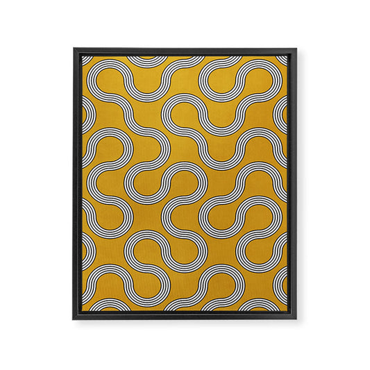 My Favorite Geometric Patterns No.31 - Mustard Yellow Framed Canvas Print Gallery Image 2