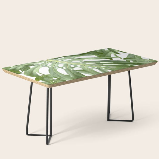 Vibrant tropical foliage on white Coffee Table Gallery Image 1
