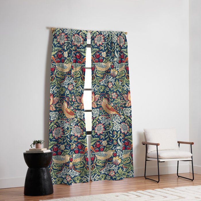 Strawberry Thief by William Morris Window Curtain Gallery Image 2