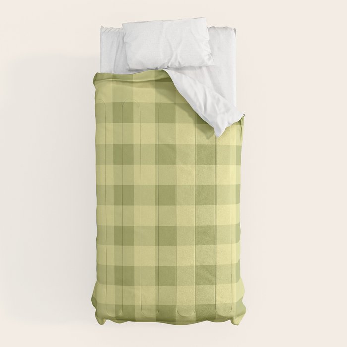 Gingham Large Lime Green Comforter Gallery Image 5