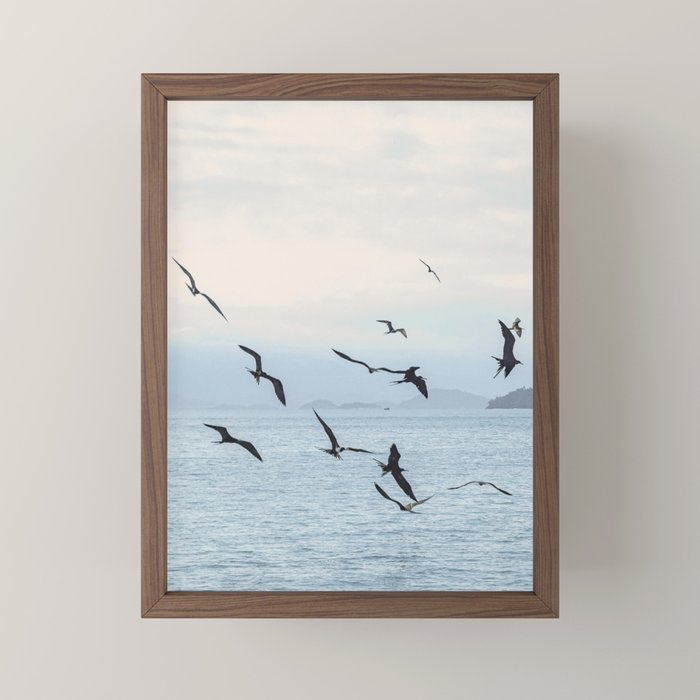 Flock of Birds at Sunset Mini Art Print Gallery Image 2