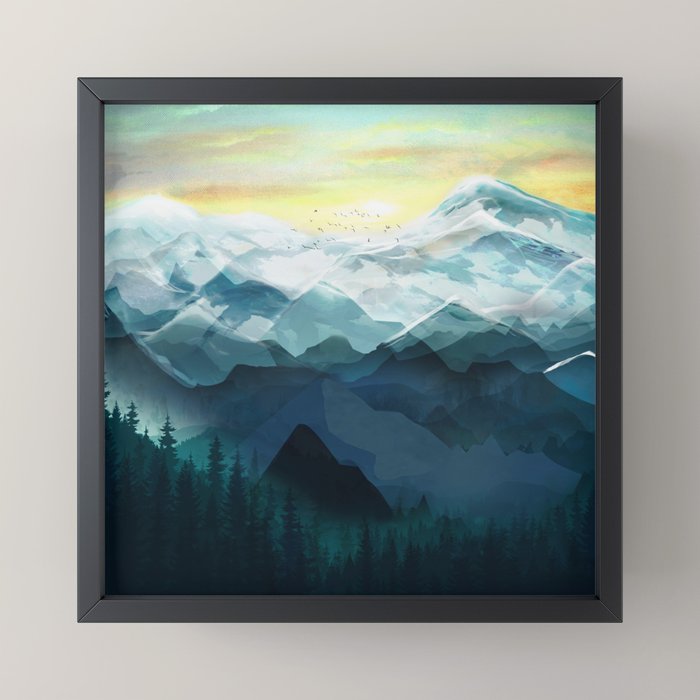 Mountain Range Mini Art Print Gallery Image 3