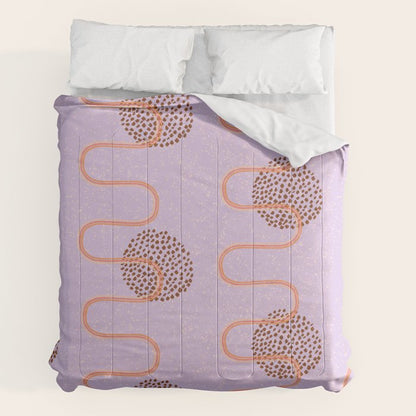 Abstract Fields in Lavender & Brown Comforter Gallery Image 7