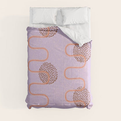 Abstract Fields in Lavender & Brown Comforter Gallery Image 3