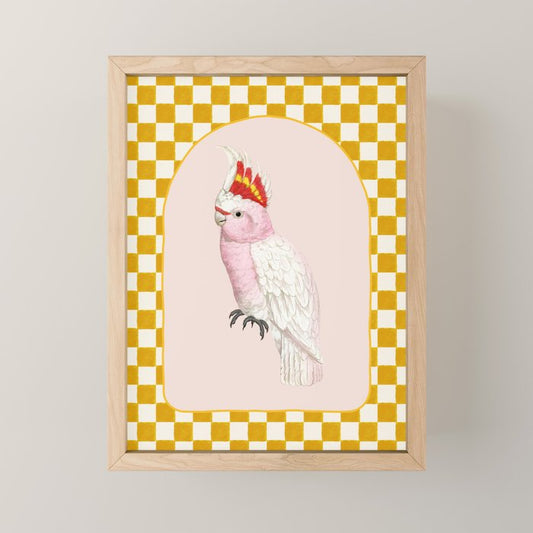 Pink Cockatoo Mini Art Print Gallery Image 1
