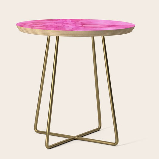 Girly neon pink magenta abstract watercolor paint Side Table Gallery Image 1