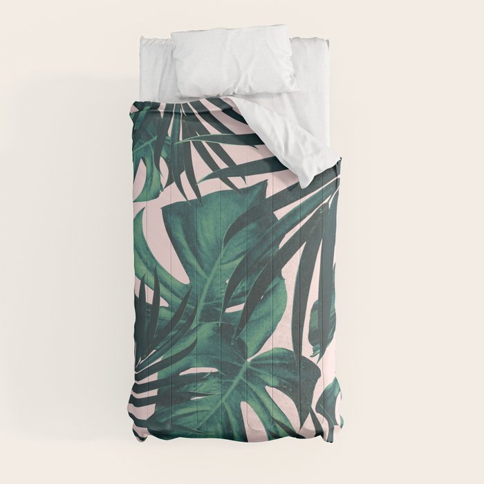 Tropical Jungle Leaves Pattern #5 #tropical #decor #art #society6 Comforter Gallery Image 4