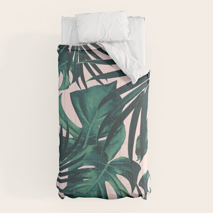 Tropical Jungle Leaves Pattern #5 #tropical #decor #art #society6 Comforter Gallery Image 10
