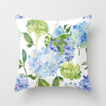 Blue Hydrangea Flowers Throw Pillow Gallery Image 1