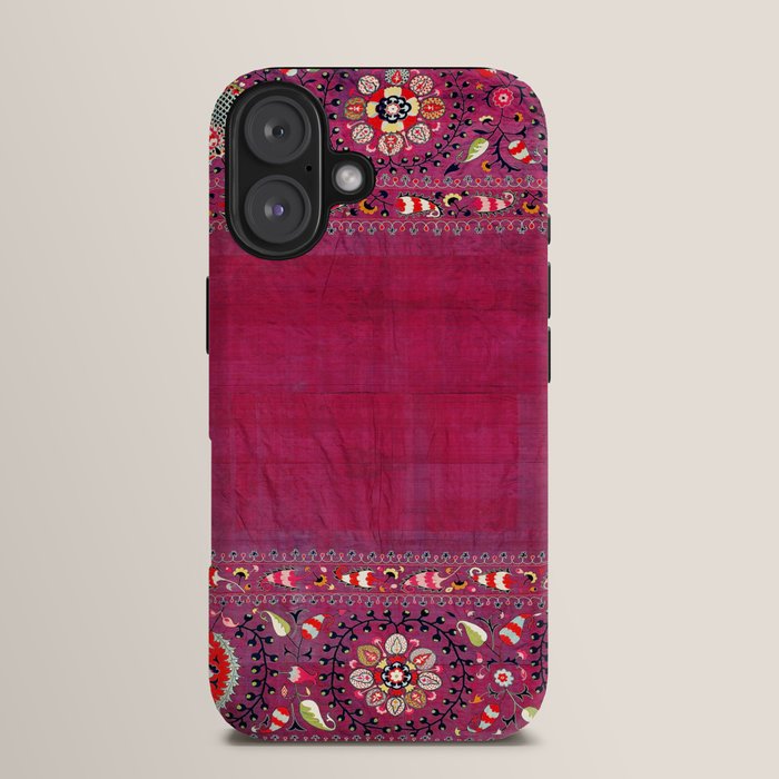 Shakhrisyabz Southwest Uzbekistan Suzani Embroidery Print iPhone Case Gallery Image 13