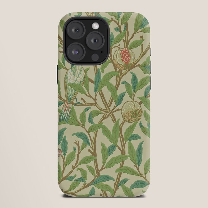 William Morris Bird & Pomegranate Bayleaf and Cream iPhone Case Gallery Image 12