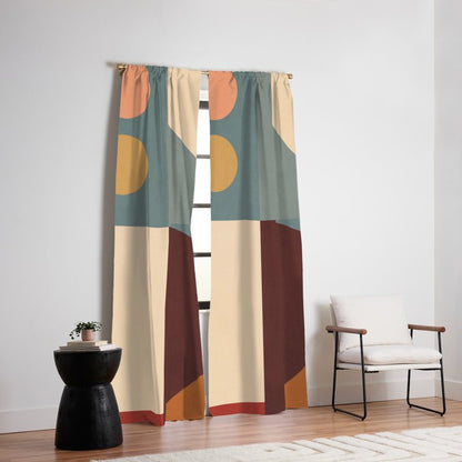 Abstract Geometric Shapes 47 Window Curtain Gallery Image 6