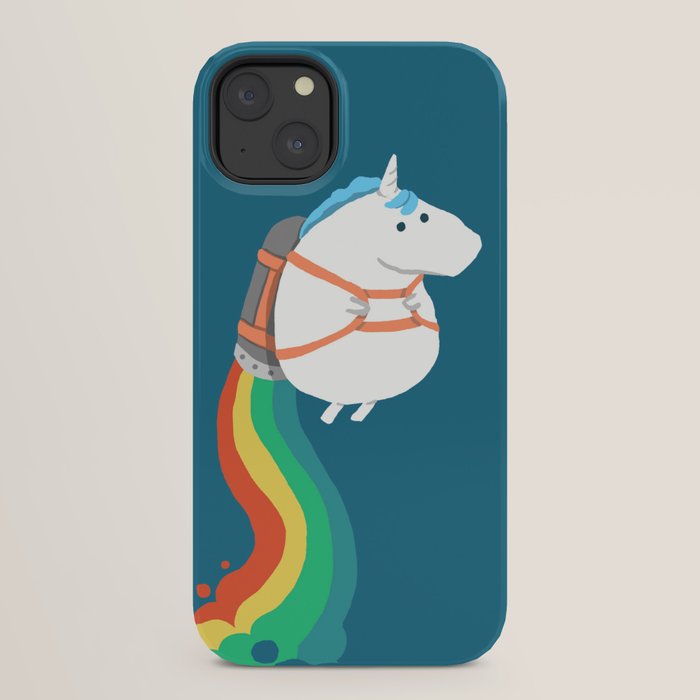 Fat Unicorn on Rainbow Jetpack iPhone Case Gallery Image 30