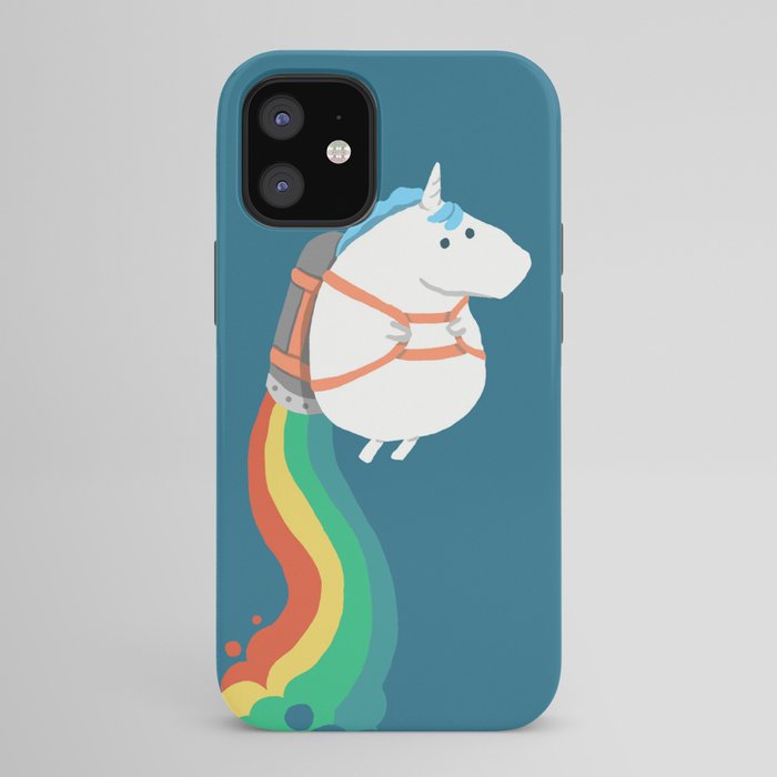 Fat Unicorn on Rainbow Jetpack iPhone Case Gallery Image 42