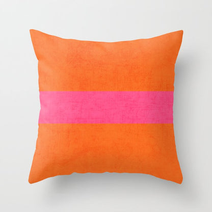 orange and hot pink classic Throw Pillow Gallery Image 6