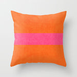 orange and hot pink classic Throw Pillow Gallery Image 1