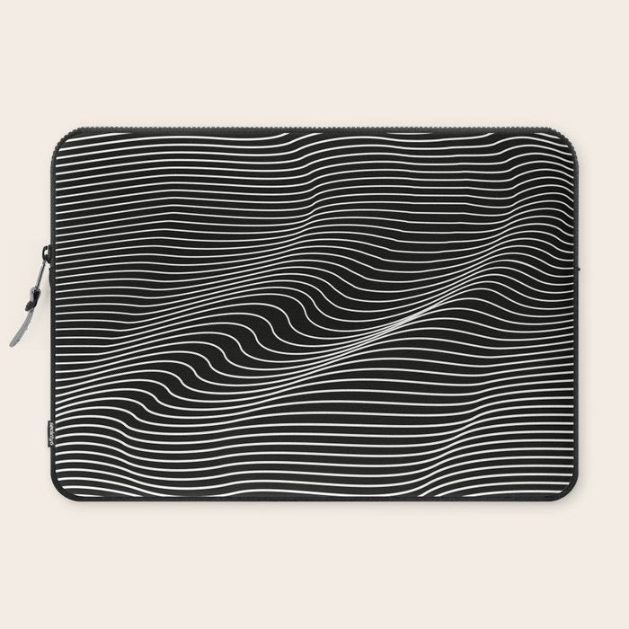 Minimal curves black Laptop Sleeve Gallery Image 2