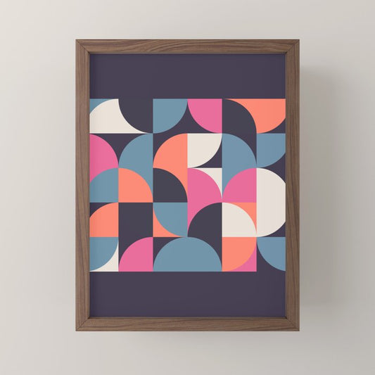 Mid Century Geometric 22 Mini Art Print Gallery Image 2