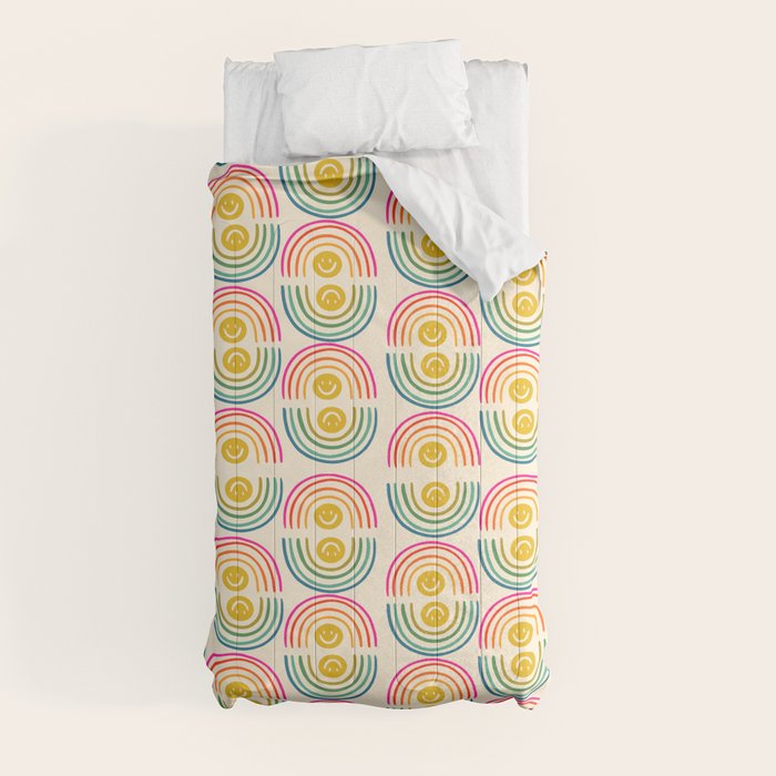 Smiley Rainbow Print Comforter Gallery Image 9