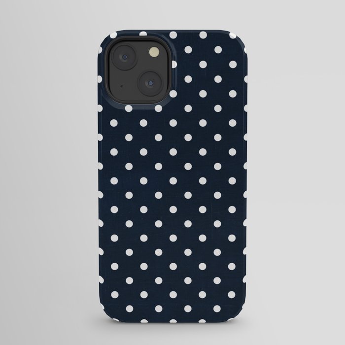 navy swiss dots iPhone Case Gallery Image 21