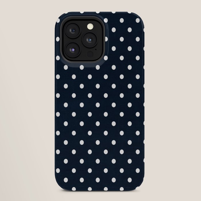 navy swiss dots iPhone Case Gallery Image 28