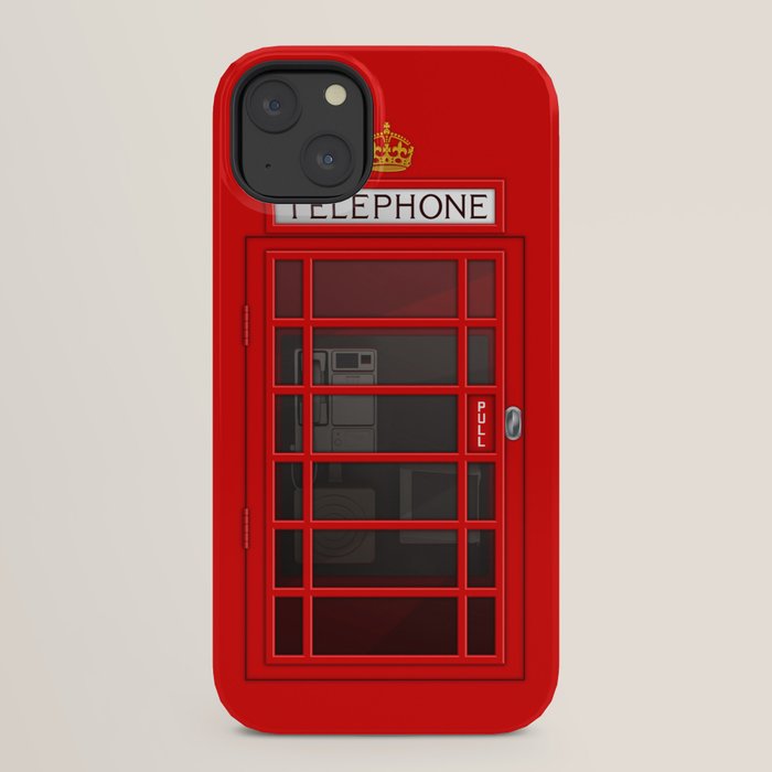 RED TELEPHONE BOX BOOTH PHONE BOX iPhone Case Gallery Image 22
