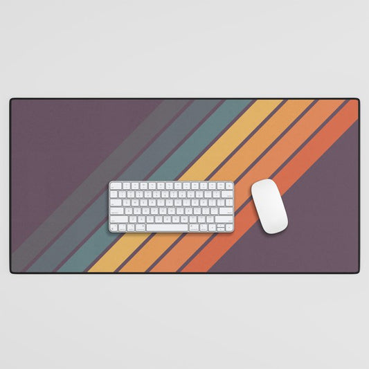 Classic 70s Style Retro Stripes - Dalana Desk Mat Gallery Image 1