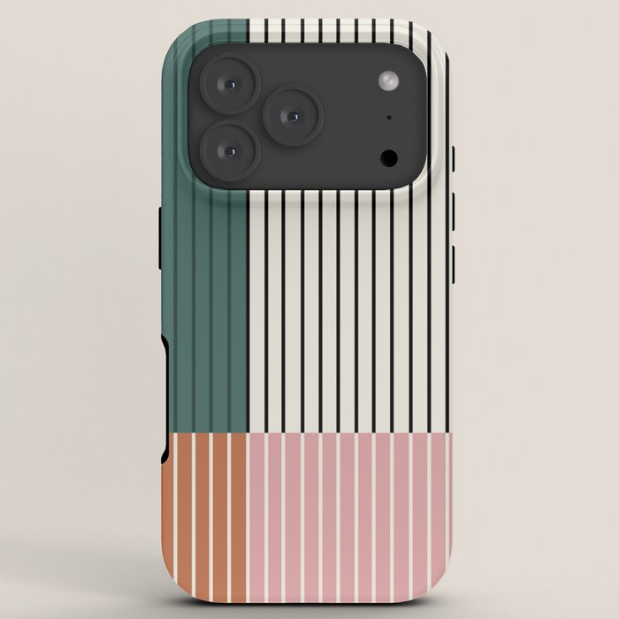 Color Block Line Abstract V Colorful Retro iPhone Case Gallery Image 7