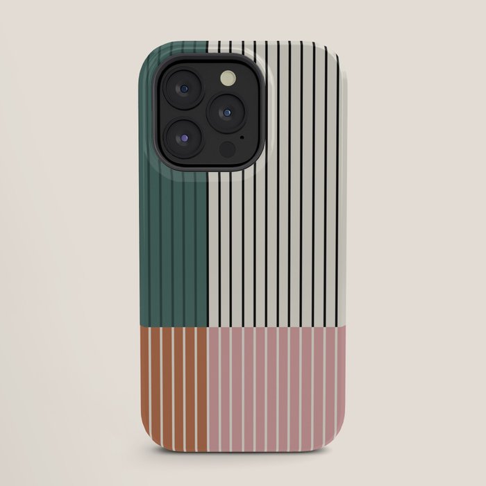 Color Block Line Abstract V Colorful Retro iPhone Case Gallery Image 27