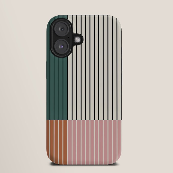 Color Block Line Abstract V Colorful Retro iPhone Case Gallery Image 9