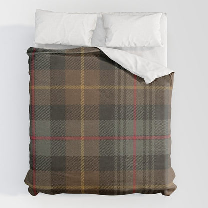 Vintage Brown Gray Tartan Plaid Pattern Duvet Cover Gallery Image 7