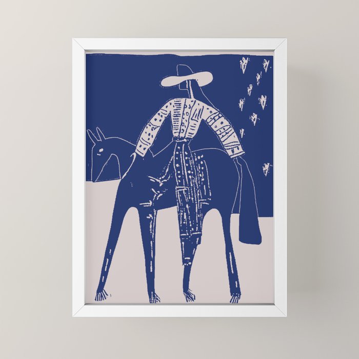 Star Gazer - Cobalt Blue Mini Art Print Gallery Image 4
